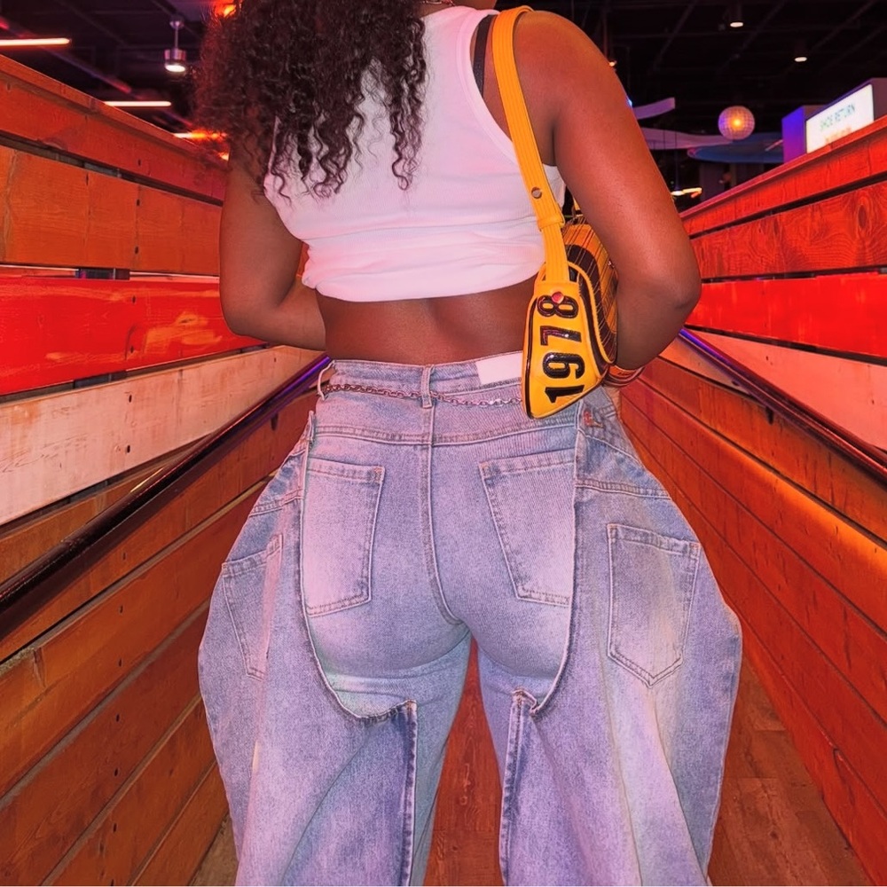 **SOLD**AKIRA Seeing Double Deconstructed Denim Jeans – Size M - Picture 3 of 8